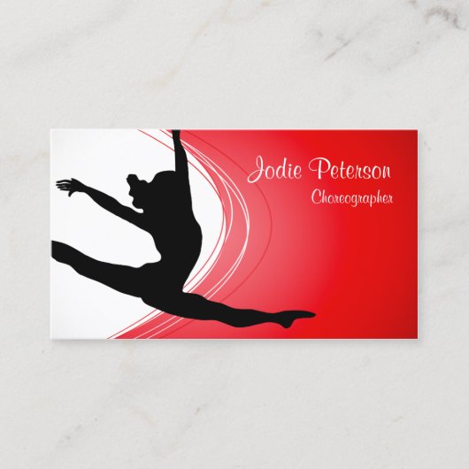 Jette Leap Business Card Tänzer Choreograf Visitenkarte (Vorderseite)