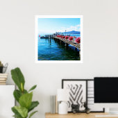 Jetty am Genfersee, Schweiz Poster (Heimbüro)