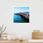 Jetty am Genfersee, Schweiz Poster (Küche)