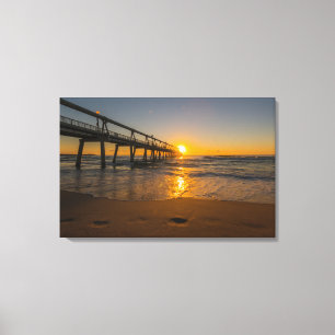 Jetty at Sunrise - Wrapped Canvas Leinwanddruck