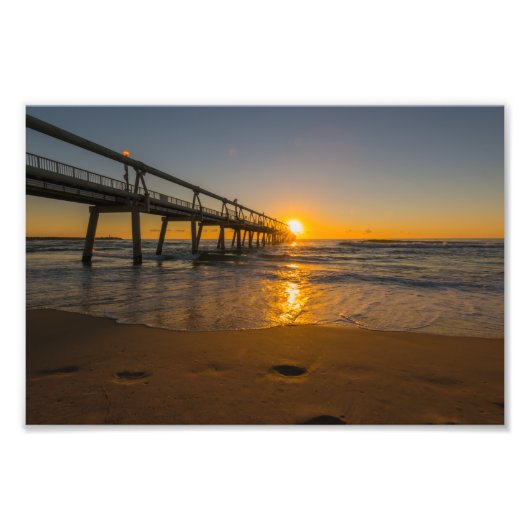 Jetty bei Sunrise Foto Print (Vorne)