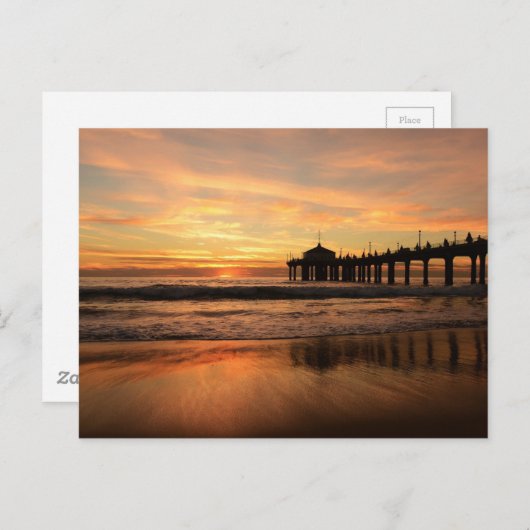 Jetty bei Sunset Postkarte (Vorne/Hinten)