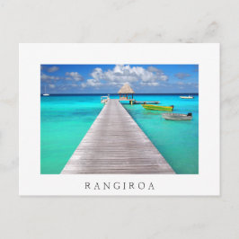 Jetty mit Booten in einer tropischen Lagune Postkarte