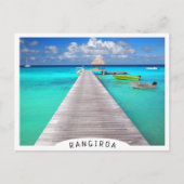 Jetty mit Booten in einer tropischen Lagune Postkarte (Vorderseite)