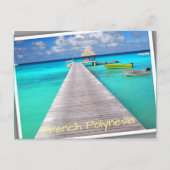 Jetty mit Booten in einer tropischen Lagune Postkarte (Vorderseite)