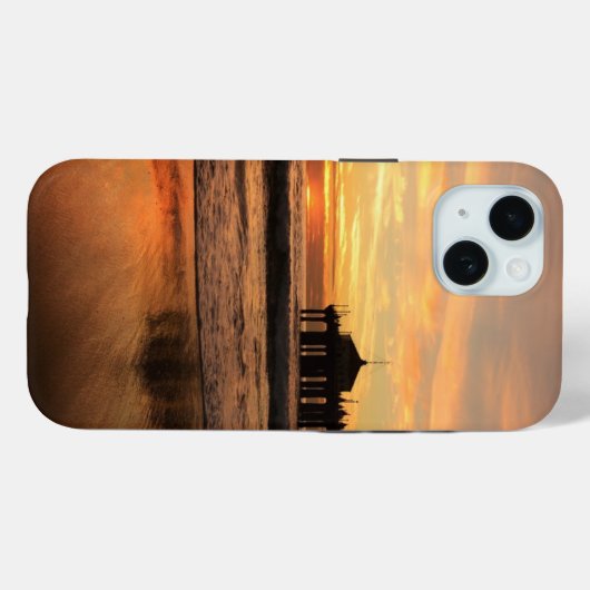 Jetty Over Ocean Beach Sunset Case-Mate iPhone Hülle (Rückseite (Horizontal))