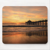 Jetty Over Ocean Beach Sunset Mousepad (Vorne)