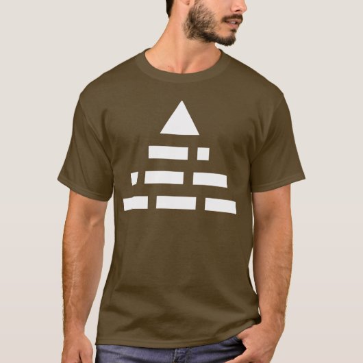 JETZT 2. Weiß (der Morsealphabet) Pyramide T-Shirt (Vorderseite)