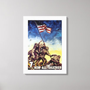 Jetzt alle zusammen ~ Iwojima Leinwanddruck