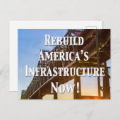 Jetzt Amerikas Infrastruktur wieder aufbauen! Postkarte (Vorne/Hinten)