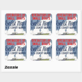 Jetzt anmelden! US-Küstenwache Quadratischer Aufkleber (Blatt)