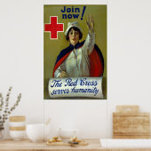 Jetzt anmelden! ~ Vintages WW1-Krankenpflegesposte Poster (Küche)