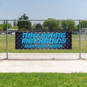 Jetzt anpassen, Mechaniker auf Diamond Plate gesuc Banner