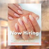 Jetzt anpassen Nagelstudio-Techniker Rosa Fensteraufkleber (Blatt 2)