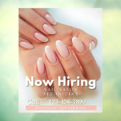 Jetzt anpassen Nagelstudio-Techniker Rosa Fensteraufkleber (Blatt 3)