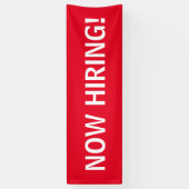 Jetzt anstellendes einfaches rotes weißes banner (Vertikal)