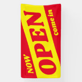 Jetzt auch im Freien für Business Banner geöffnet (Vertikal)