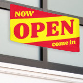 Jetzt auch im Freien für Business Banner geöffnet (Äußeres Gebäude)