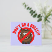 Jetzt aufhören zu schikanieren: Schurke nicht vor  Postkarte (Stehend Vorderseite)