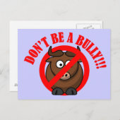 Jetzt aufhören zu schikanieren: Schurke nicht vor  Postkarte (Vorne/Hinten)