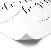 Jetzt beginnt unser Abenteuer Script Empfang Sign Poster (Ecke)