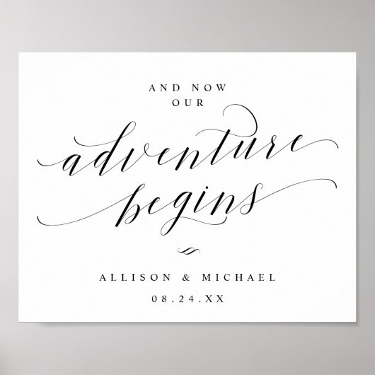 Jetzt beginnt unser Abenteuer Script Empfang Sign Poster (Vorne)