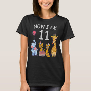 Jetzt bin ich 11 Jahre alt 11. Geburtstag im Zoo T-Shirt