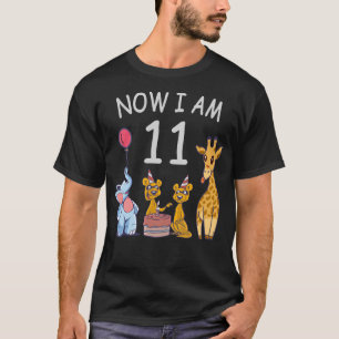 Jetzt bin ich 11 Jahre alt 11. Geburtstag im Zoo T-Shirt