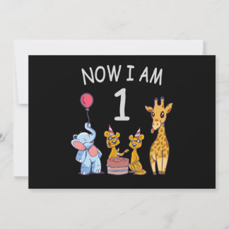 Jetzt bin ich 1 Jahr alt 1. Geburtstag im Zoo Einladung