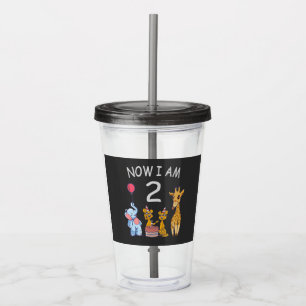Jetzt bin ich 2 Jahre alt 2. Geburtstag im Zoo Bab Acryltrinkbecher