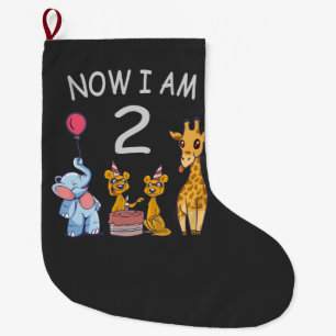 Jetzt bin ich 2 Jahre alt 2. Geburtstag im Zoo Bab Großer Weihnachtsstrumpf