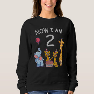 Jetzt bin ich 2 Jahre alt 2. Geburtstag im Zoo Sweatshirt