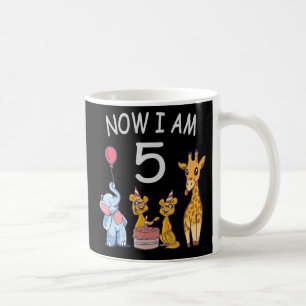Jetzt bin ich 5 Jahre alt 5. Geburtstag im Zoo Kaffeetasse
