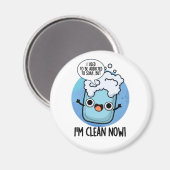 Jetzt bin ich sauber und lustig, der Seifenpuppe v Magnet (Vorderseite/Rückseite)