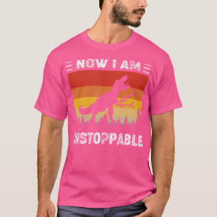 Jetzt bin ich unaufhaltsam lustig Vintag T-Rex Din T-Shirt