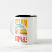 Jetzt bin ich unaufhaltsam lustigen T-Rex-T - Shir Zweifarbige Tasse (Vorderseite Links)