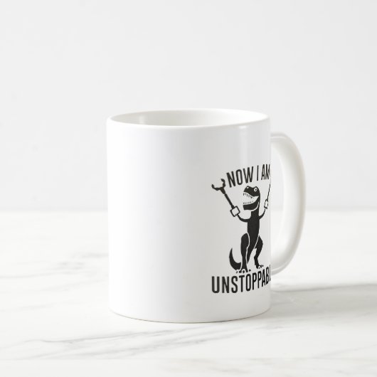 Jetzt bin ich unaufhaltsam, um die Tasse von Waffe (VorderseiteRechts)