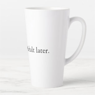 Jetzt brennen. Später Erwachsener. Milchtasse