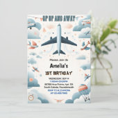 Jetzt Cloud 9 Fly Niedlich Sky Joy Flugzeug 1. Geb Einladung (Stehend Vorderseite)