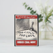 Jetzt Coal bestellen! Postkarte (Stehend Vorderseite)