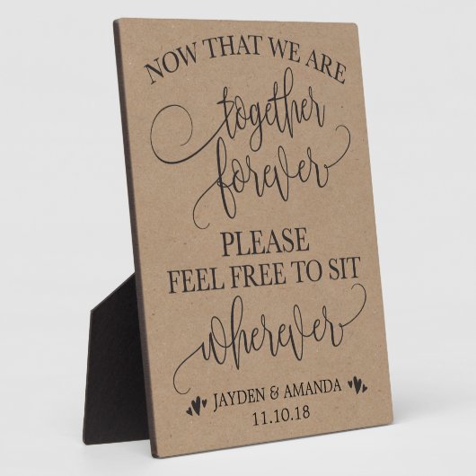 Jetzt, da wir zusammen sind für immer sitzen, wohi fotoplatte (Seite)