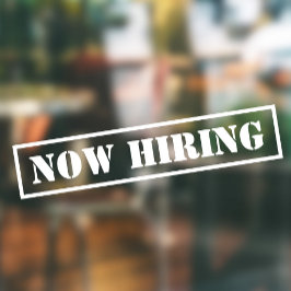 Jetzt das Anstellen eines einfachen Beruflichen Un Fensteraufkleber