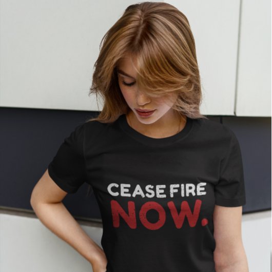 Jetzt das Feuer ausbrechen, weiß und rot T-Shirt