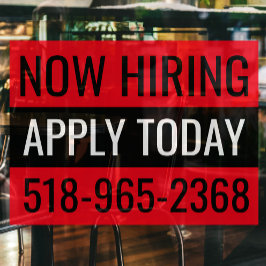 Jetzt das Vermieten eines benutzerdefinierten Stor Fensteraufkleber