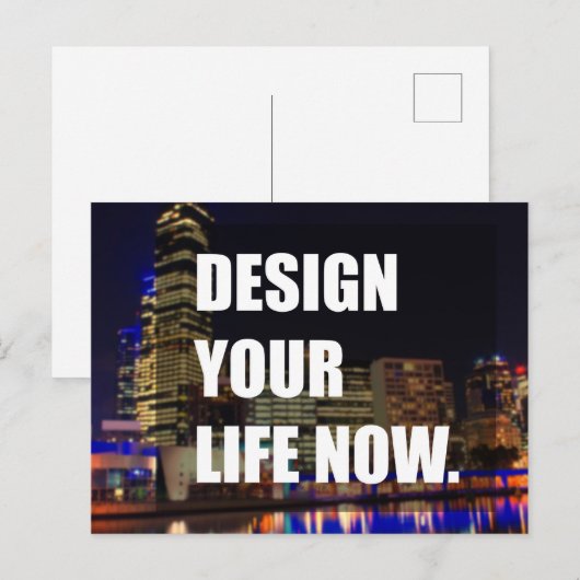 Jetzt dein Leben gestalten Postkarte (Vorne/Hinten)