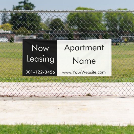 Jetzt den Namen des Schwarz-Weiß-Appartements leas Banner (Insitu)
