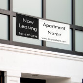 Jetzt den Namen des Schwarz-Weiß-Appartements leas Banner (Äußeres Gebäude)