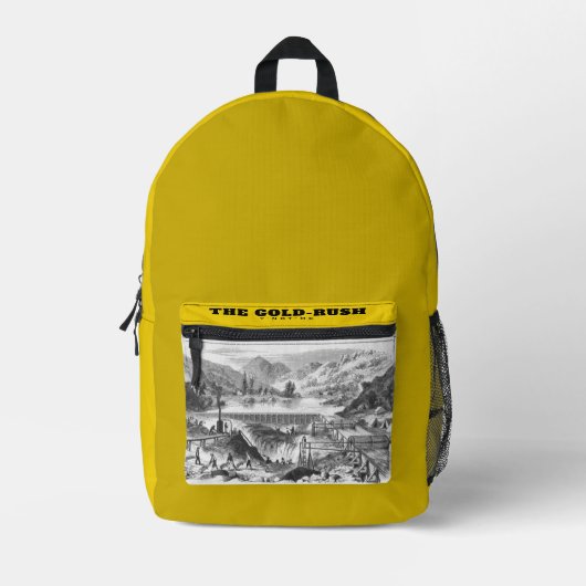 JETZT DER GOLD-RUSH 3 BEDRUCKTER RUCKSACK (Vorderseite)