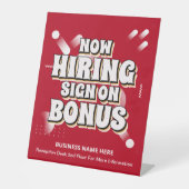 Jetzt die Bonusvorteile für Mitarbeiter einstellen Sockelschild (Vorderseite)