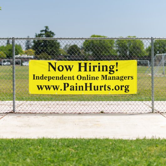 Jetzt die Einstellung von hellgelben Unternehmen Banner (Insitu)